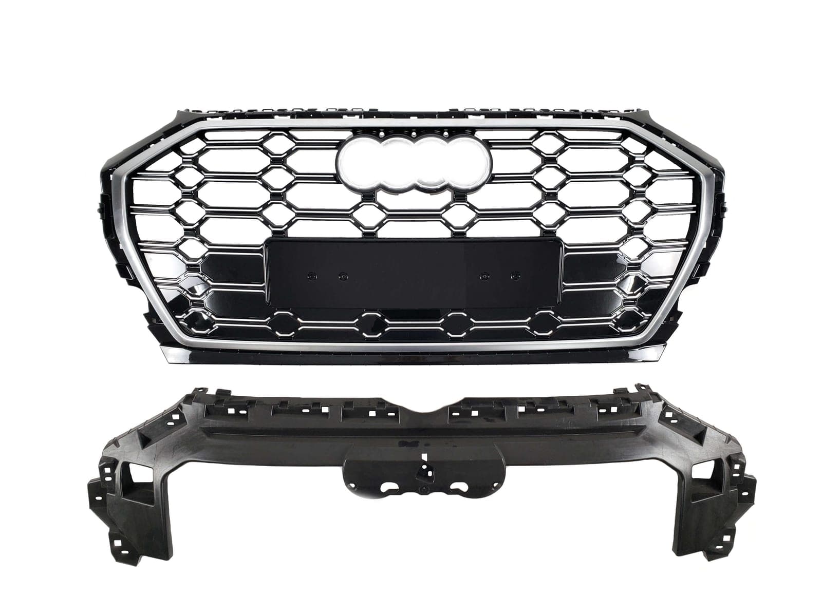 Решітка радіатора Silver Black (в стилі SQ5) ПОШКОДЖЕНА на Audi Q5 80A 2020-2024 року