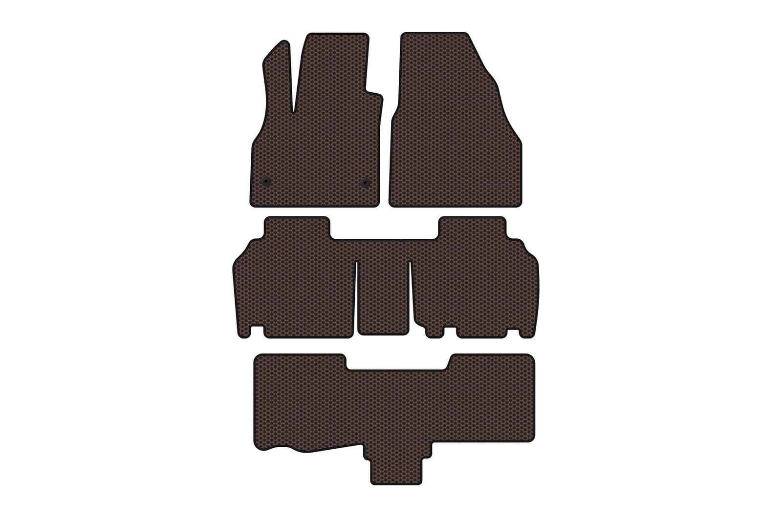 Гумові килимки Carsuit (3 ряди, 5-ти дверний/7-місний, коричневий)