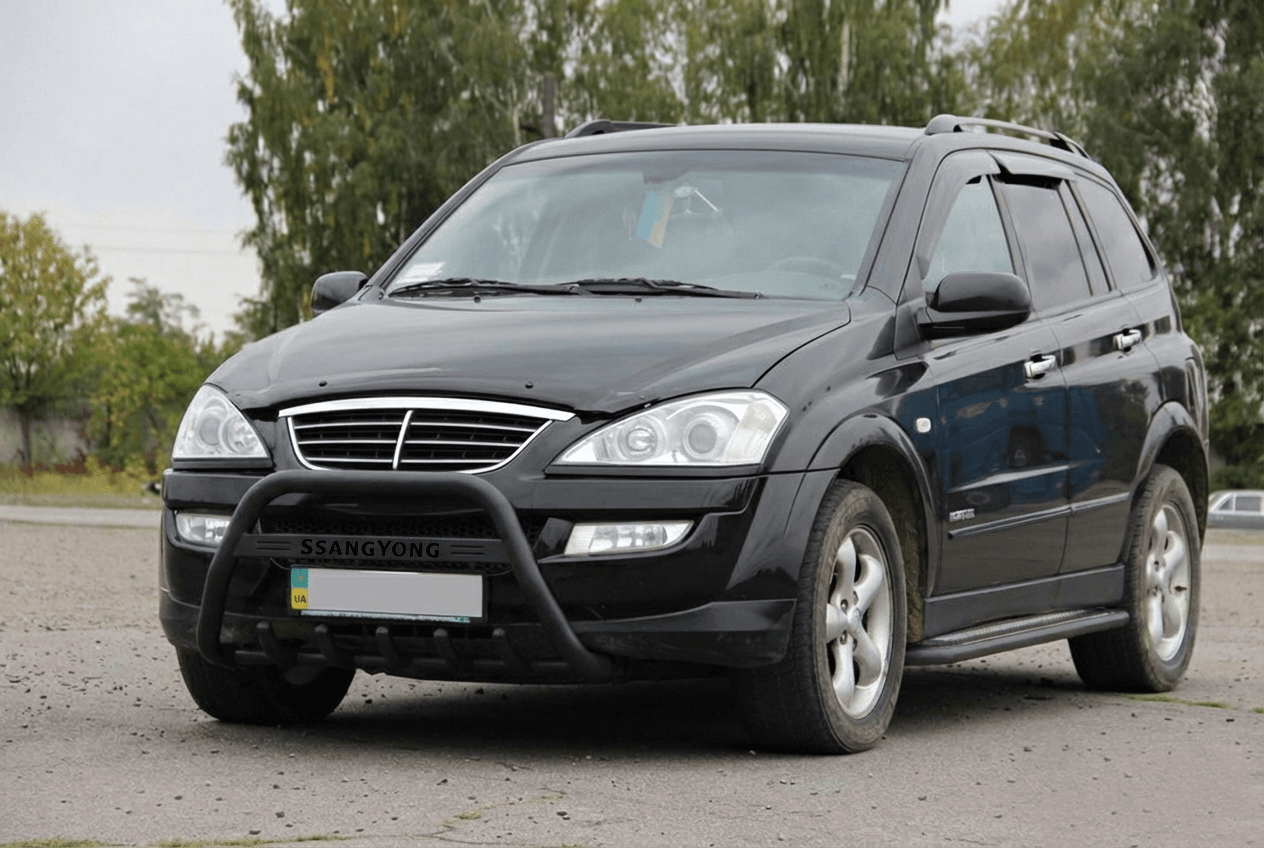 Кенгурятник WT004 Black (нерж)