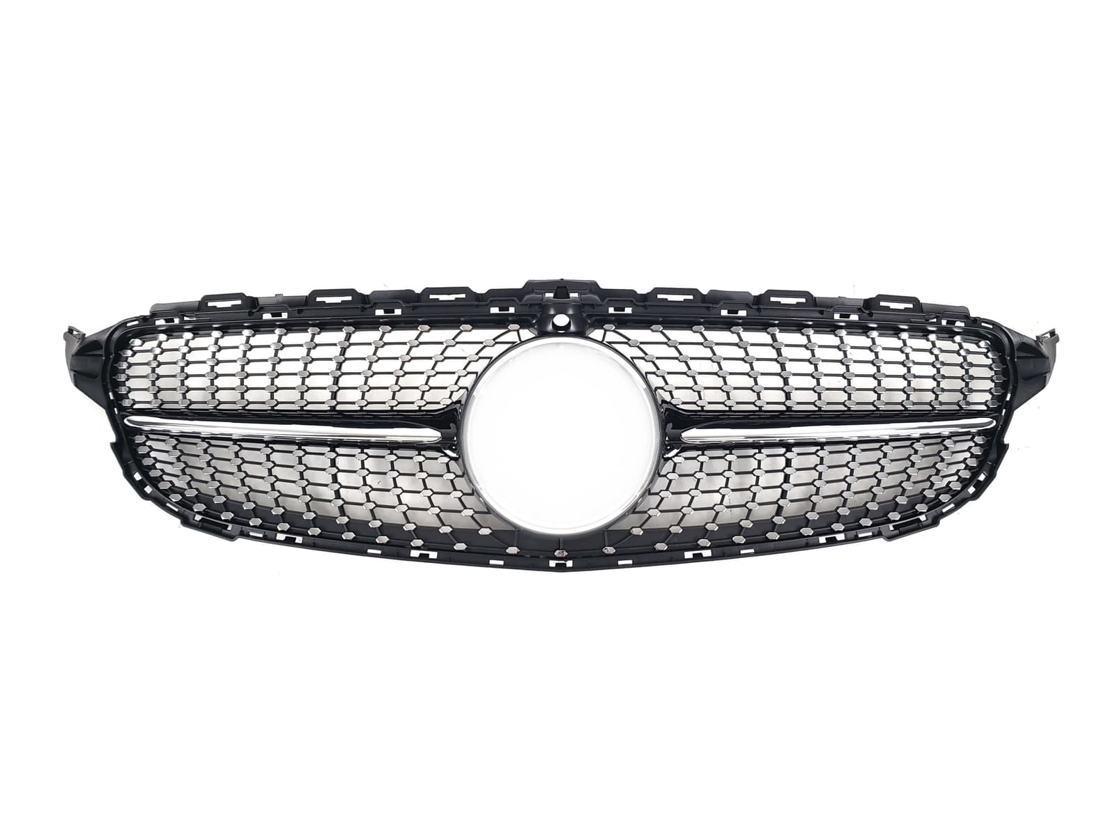 Решітка радіатора Black (з місцем під камеру) Diamond на Mercedes-Benz C-Class W205 2018-2021 року