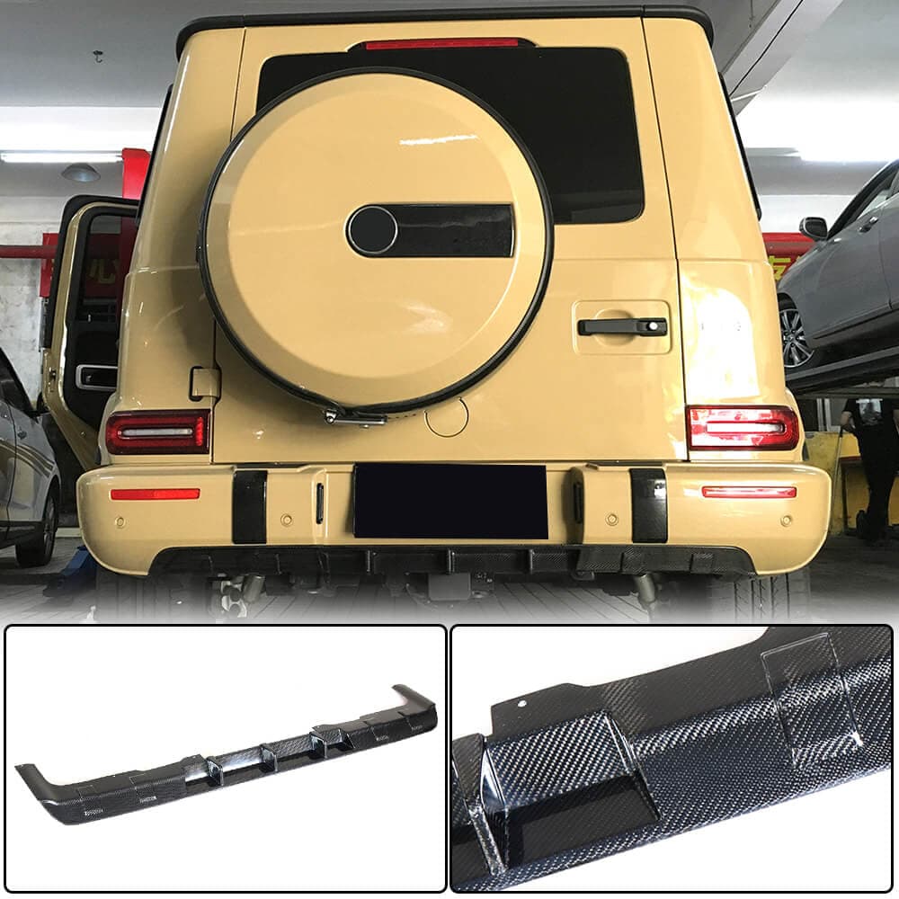 Дифузор заднього бампера V1 (для G63 AMG, Карбон)