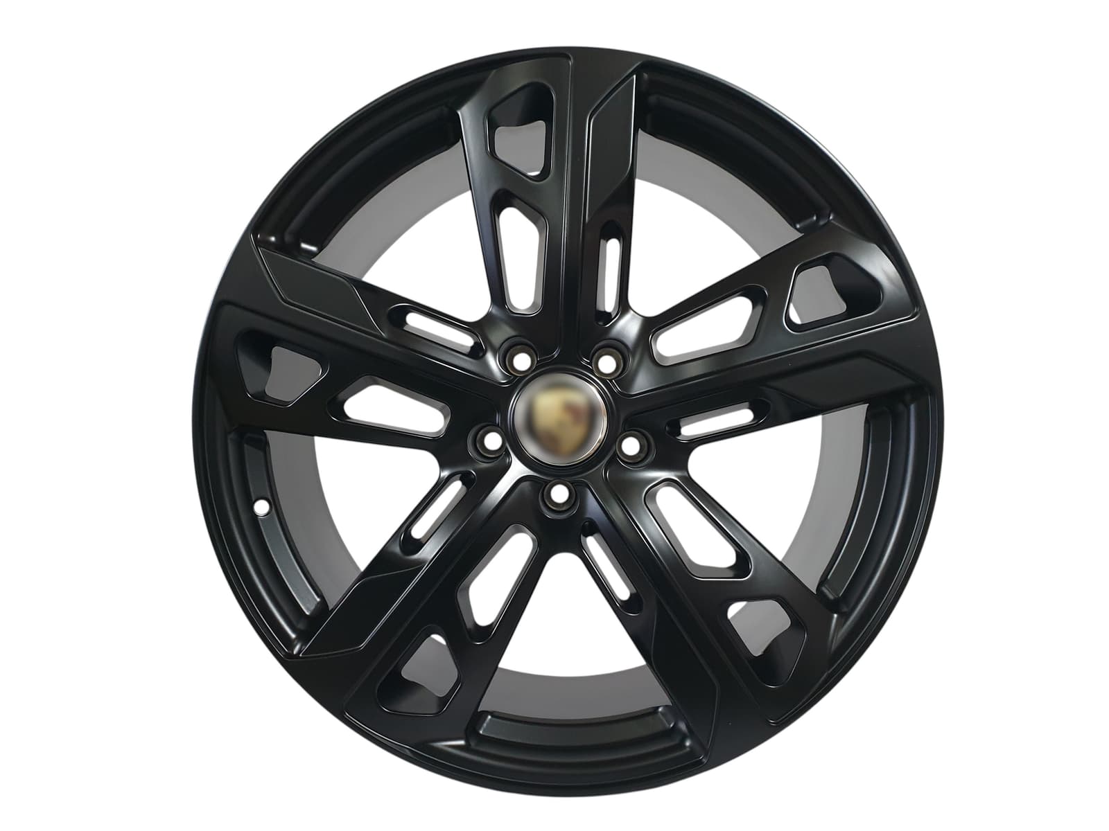 R22 Satin Black (різноширокі) на Porsche Cayenne 958 2010-2014 року