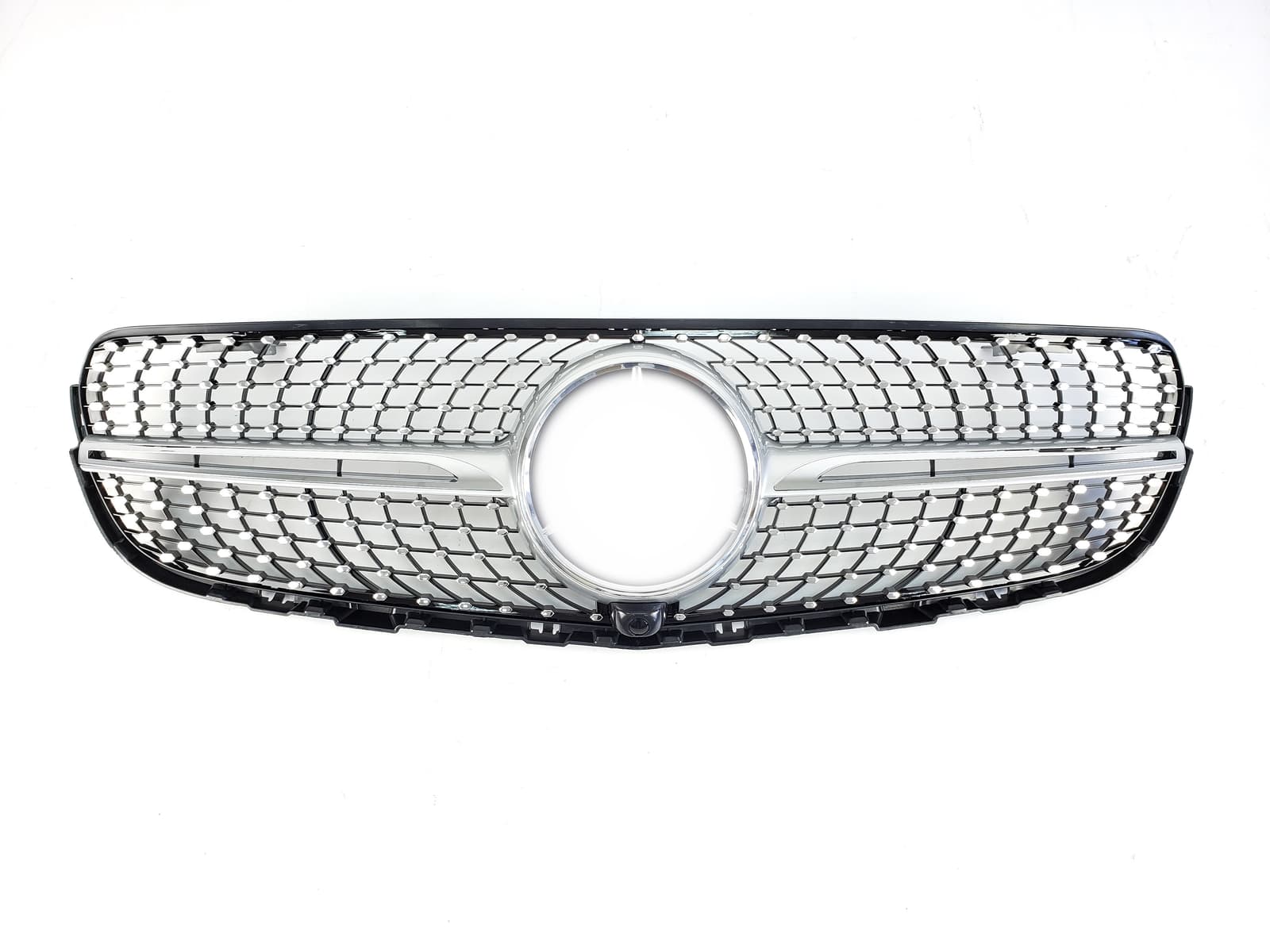 Решітка радіатора (з місцем під камеру) Diamond Silver на Mercedes-Benz GLC-Class X253 2015-2019 року