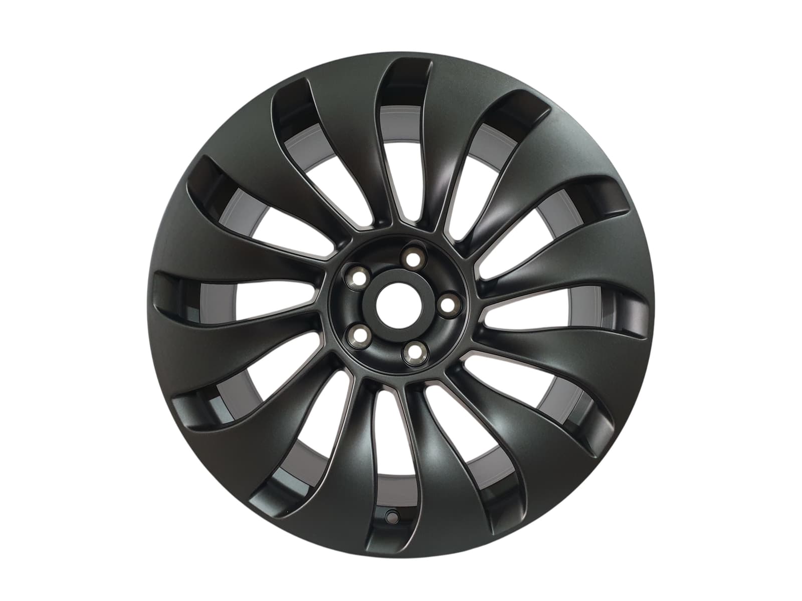 R19 Dark Matte Grey (одноширокі 9.5J ET45) на Tesla Model 3 2017-2022 року