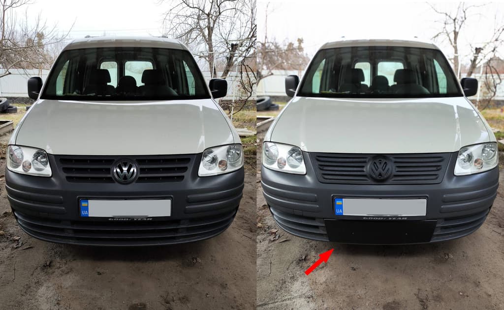 Зимова накладка на решітку (нижня) Глянцева