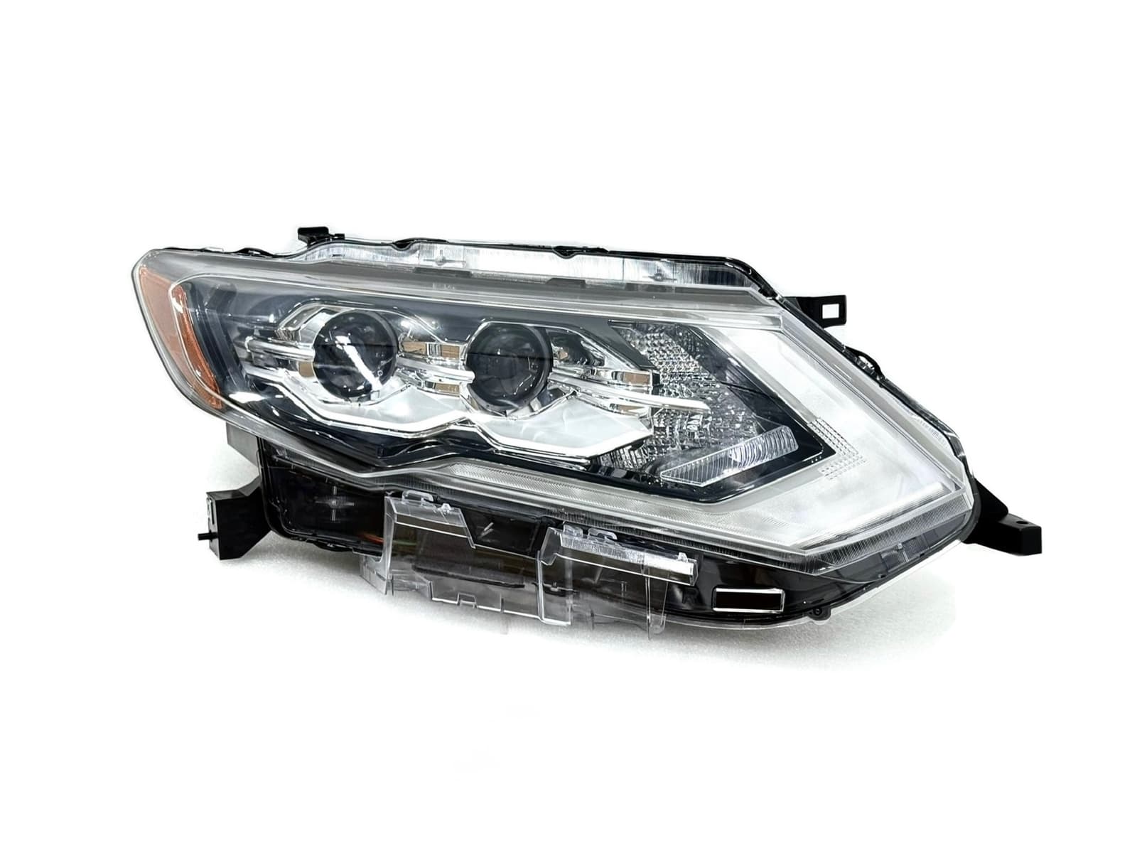 Права фара Full LED 2 лінзи ХРОМ для Nissan Rogue 32 2017-2020