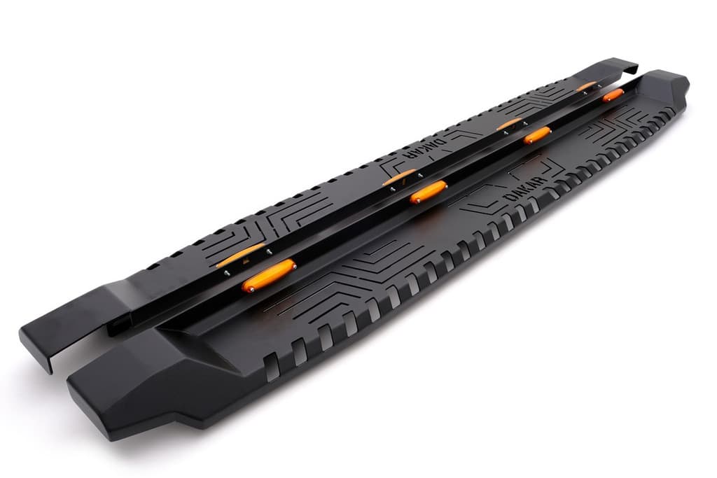 Бокові пороги Dakar V1 з LED (2 шт, метал)