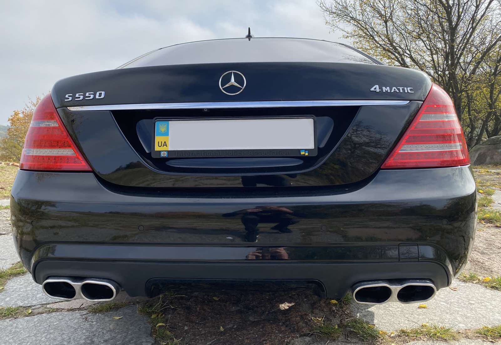 Насадки на вихлоп (стиль S65 AMG) на Mercedes-Benz S-Class W221 2009-2013 року 4