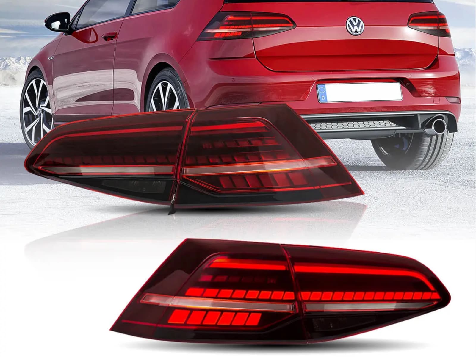 Задні LED ліхтарі стопи Volkswagen Golf 7 хетчбек 2012-2016