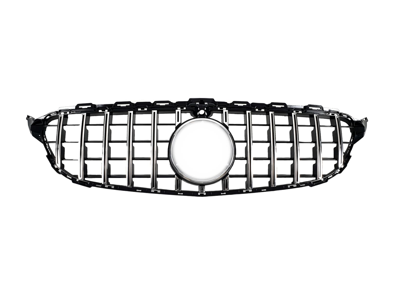 Решітка радіатора Chrome Black (з місцем під камеру) GT на Mercedes-Benz C-Class W205 2014-2018 року