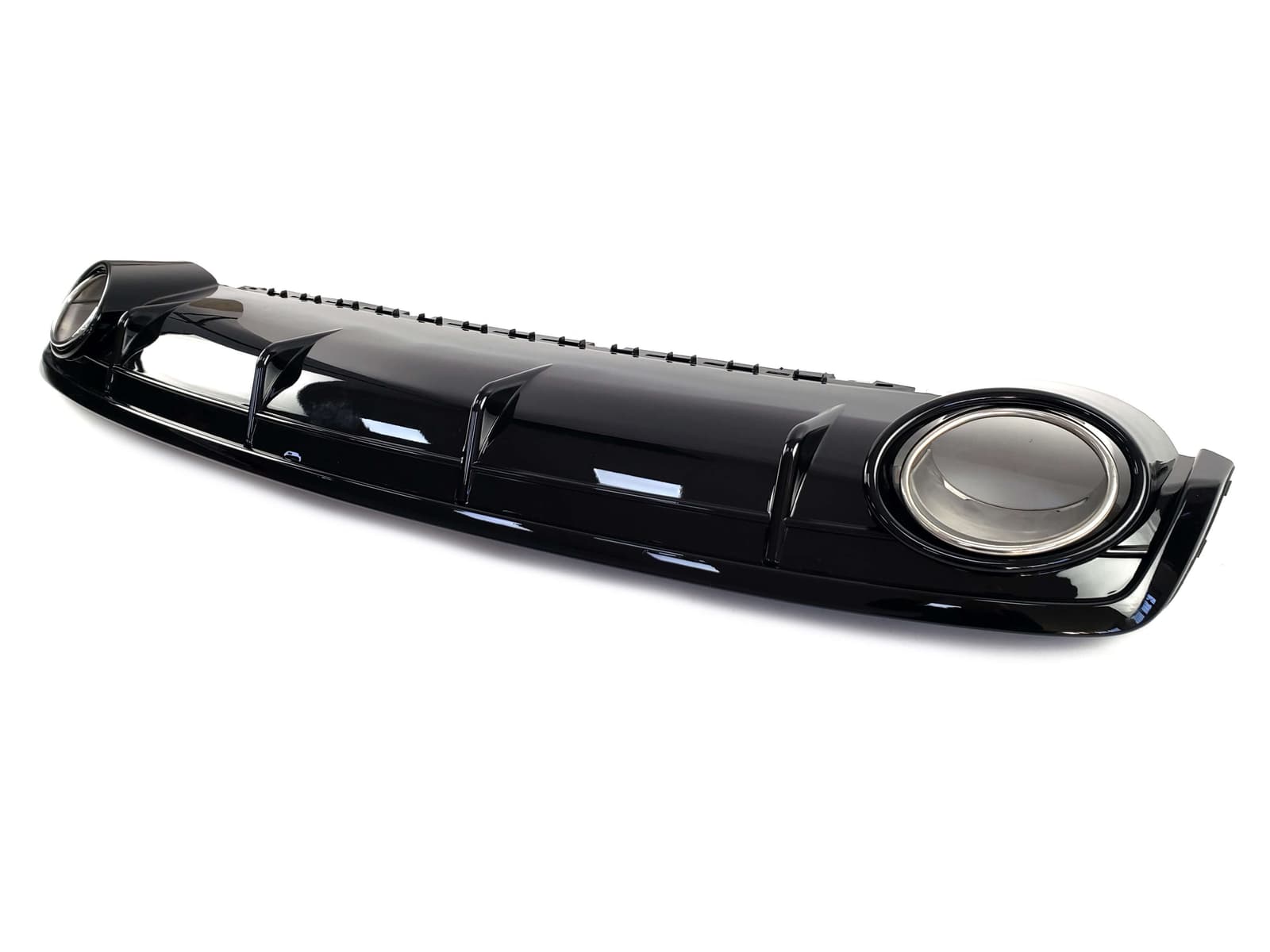 Дифузор (заднього бампера) Full Black / Chrome Pipe (в стилі RSQ7) на Audi Q7 4M 2015-2020 року 6