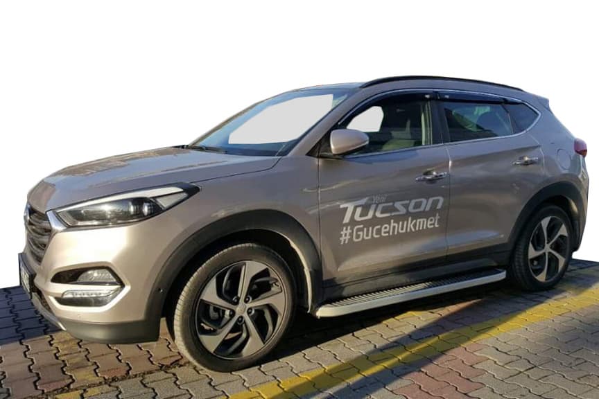 Бокові пороги Tayga Grey (2 шт., Алюміній)