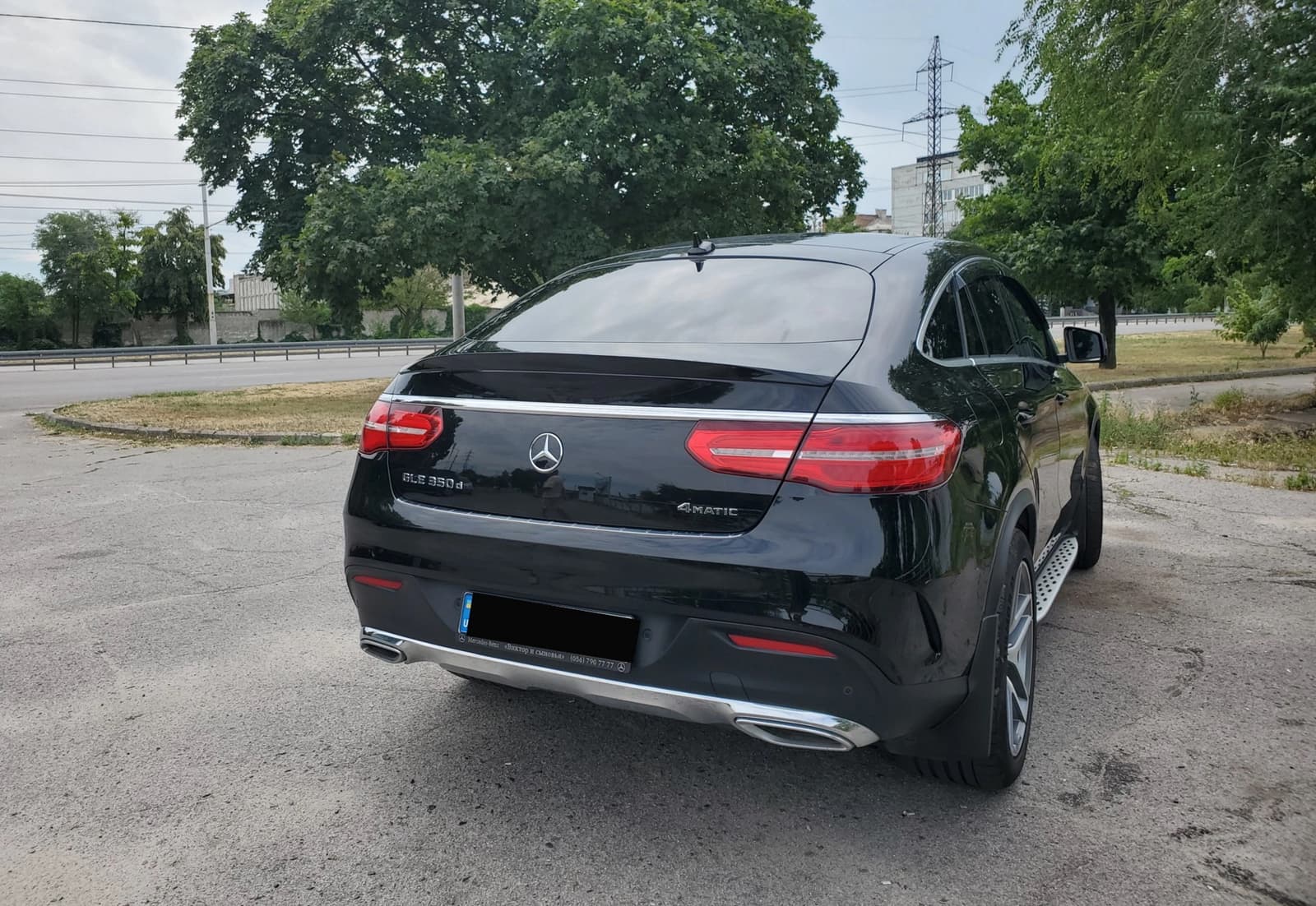Спойлер Чорний глянець на Mercedes-Benz GLE-Class Coupe C292 2015-2019 року 5