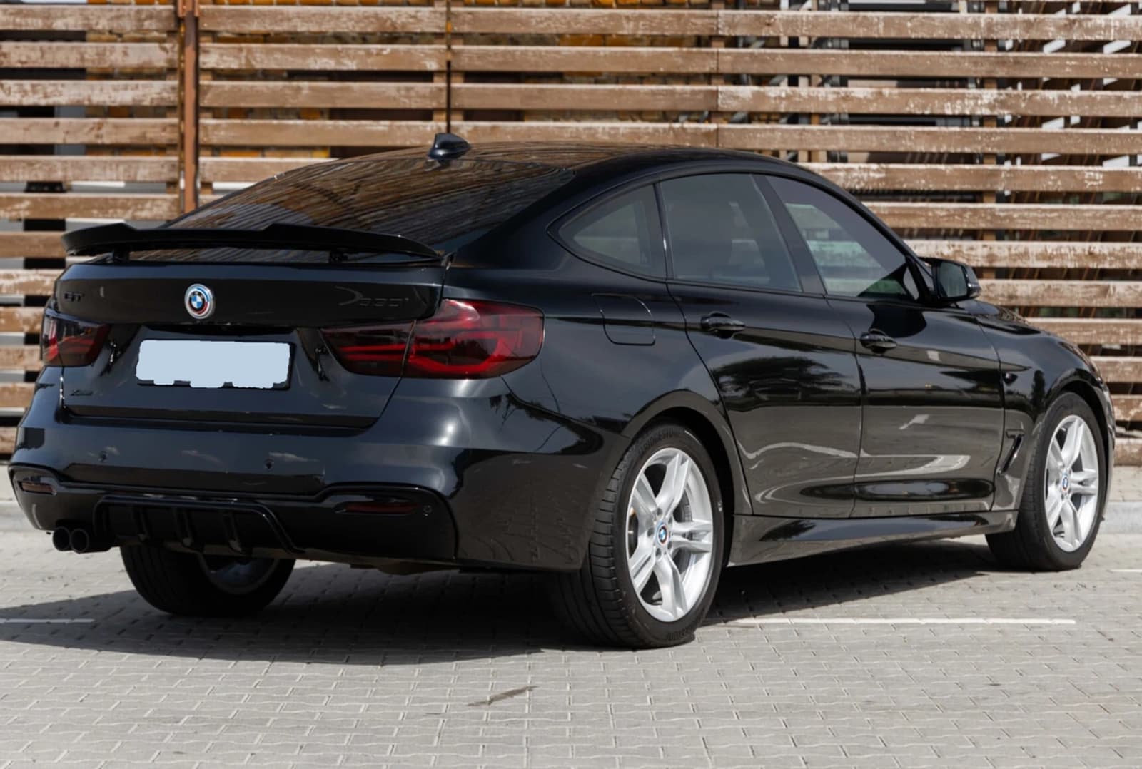 Дифузор (заднього бампера) Чорний глянець M-Performance 00-- на BMW 3 Series (GT) F34 2013-2019 року 6