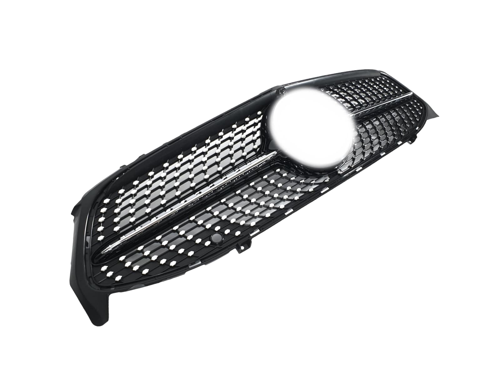 Решітка радіатора Black (з місцем під камеру) Diamond на Mercedes-Benz CLA-Class C118 2019-2023 року 3