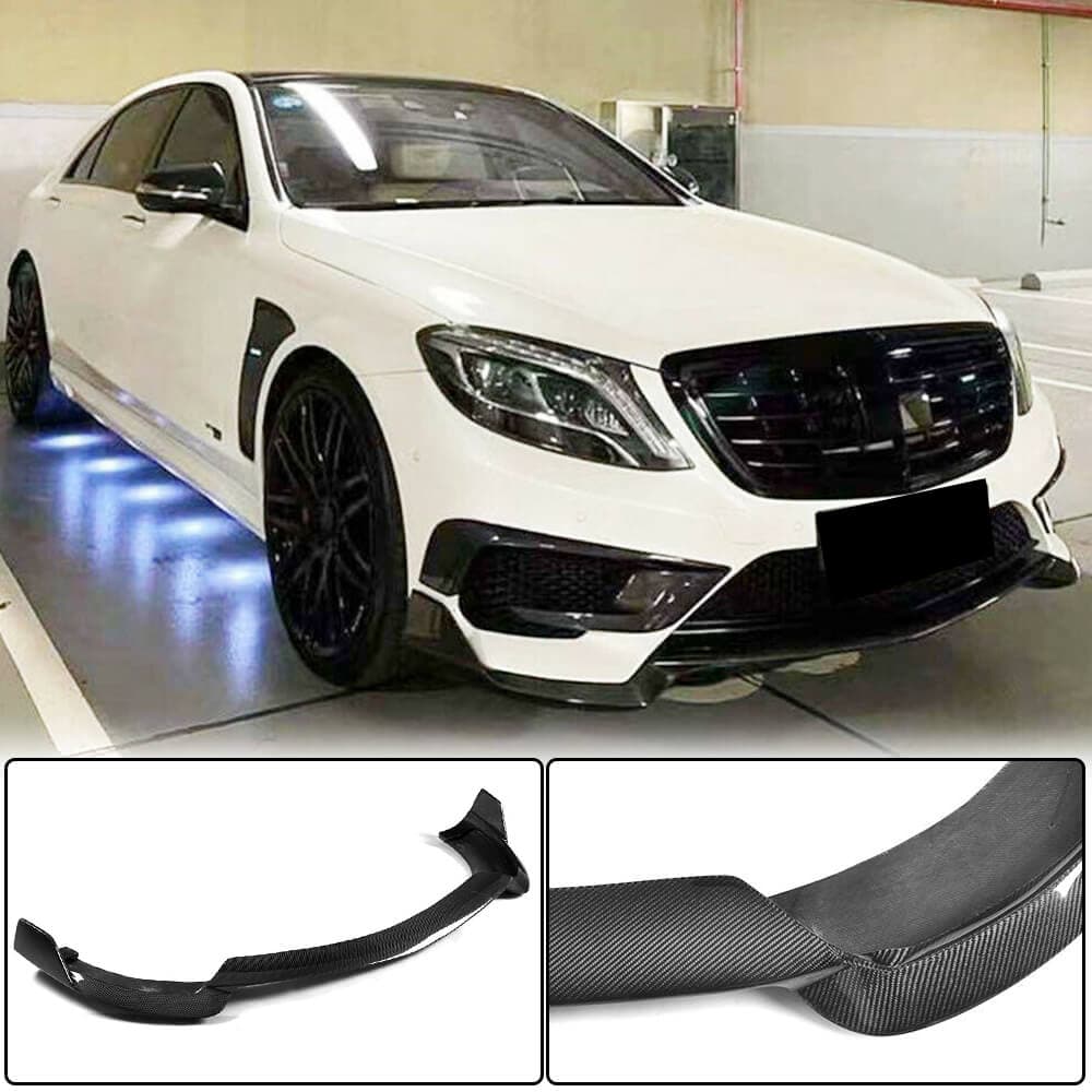 Накладка на передній бампер Lip (для S63 AMG 2014-2017, Карбон)