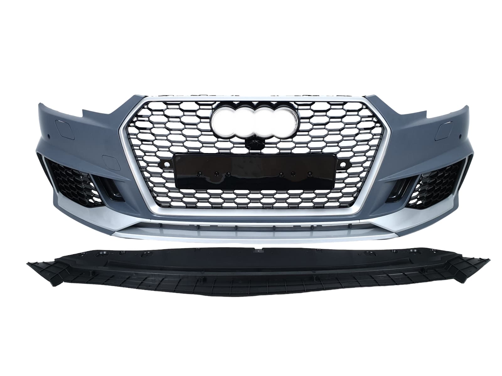 Передній бампер (в стилі RS4 без радарів V2) на Audi A4 B9 2015-2019 року