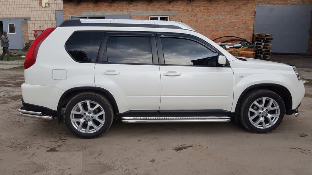 Бокові пороги Premium (2 шт., нерж.) Ø60