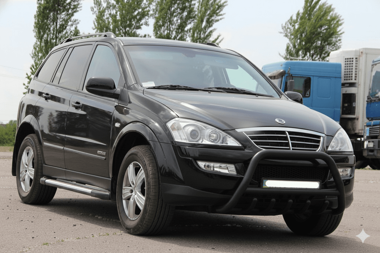 Кенгурятник WT003 Black (нерж)