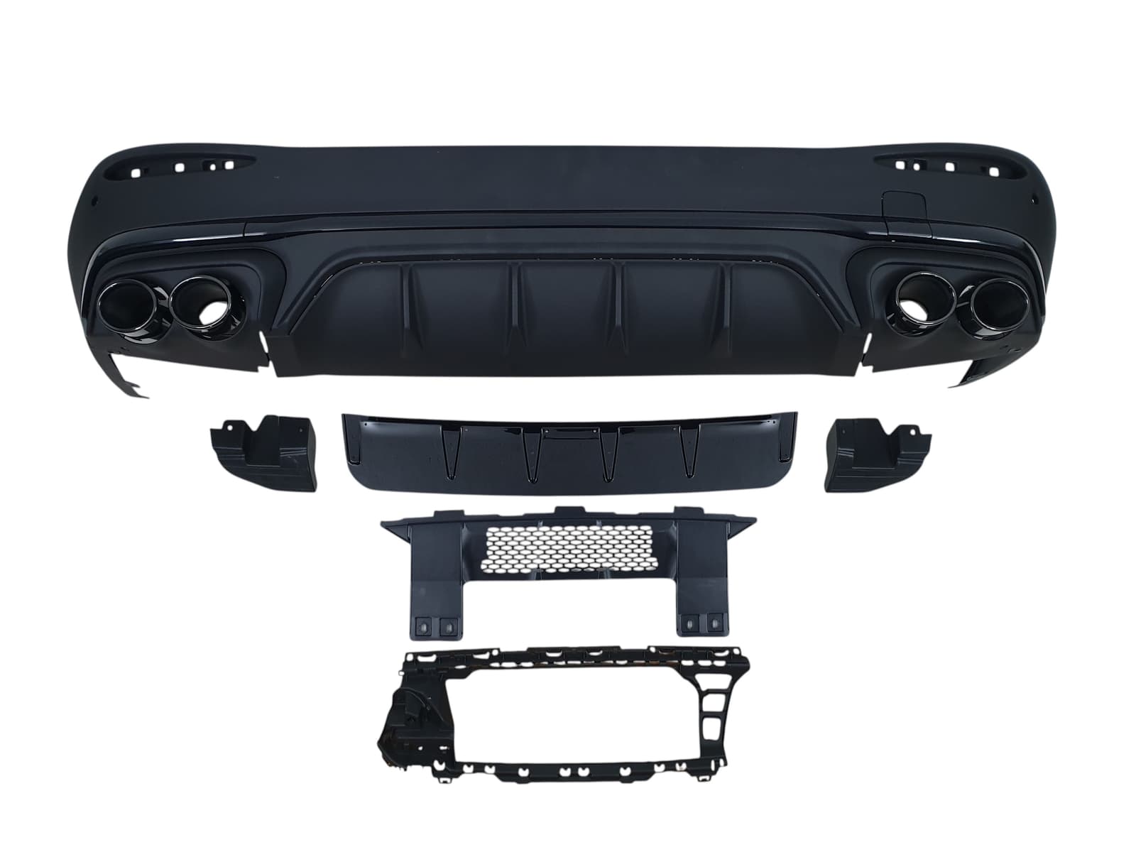 Дифузор (заднього бампера) Full Black (стиль GLC43) AMG на Mercedes-Benz GLC-Class X254 2022-2025 року