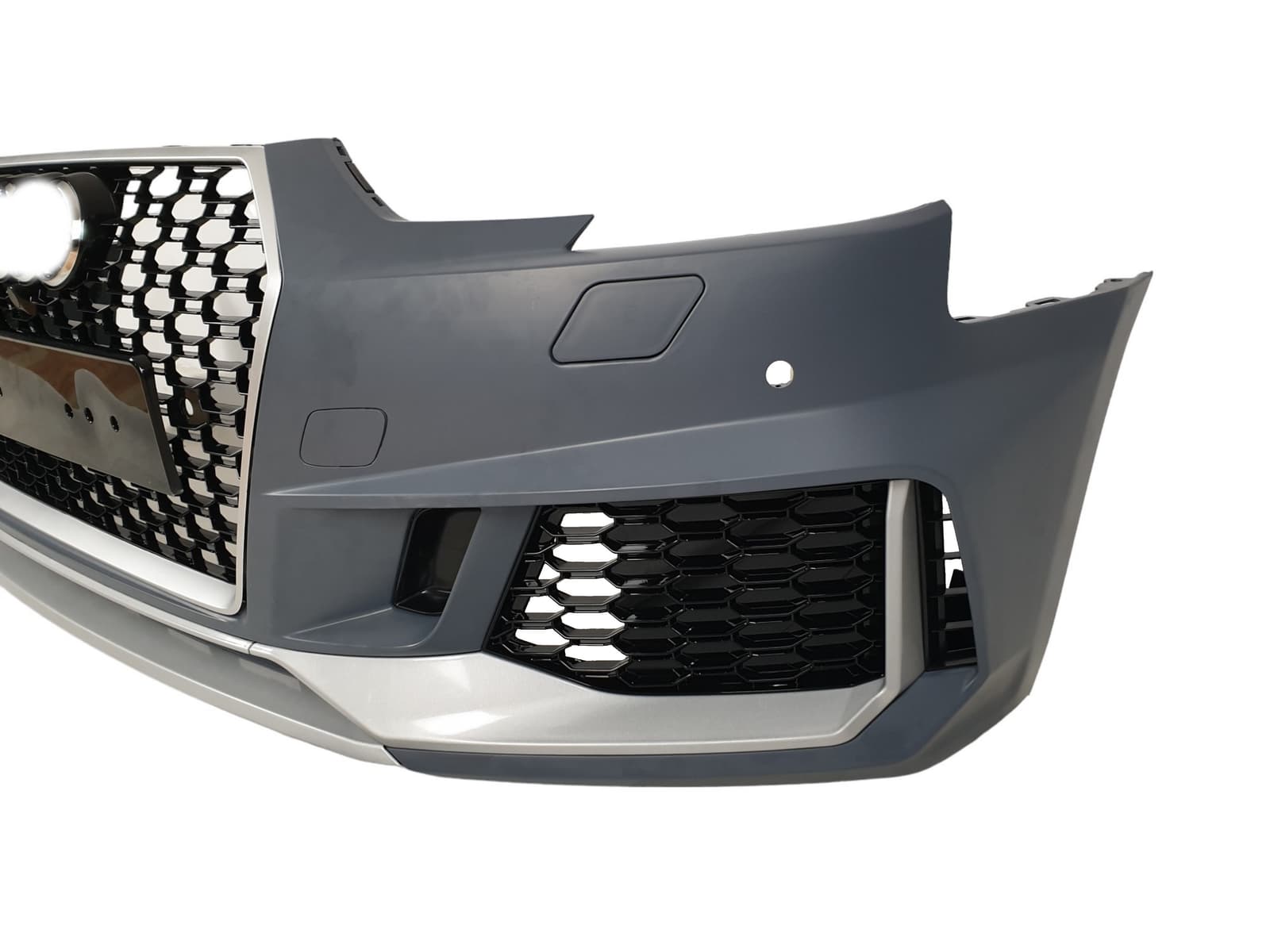 Передній бампер (в стилі RS4 без радарів V2) на Audi A4 B9 2015-2019 року 5