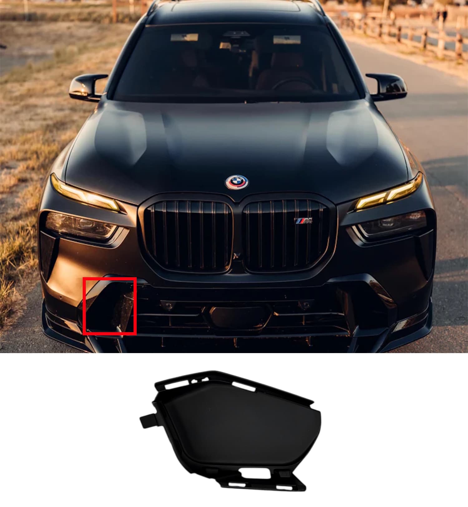 Накладки на бампер (заглушка RH повітропровіду) на BMW X7 G07 2022-2026 року