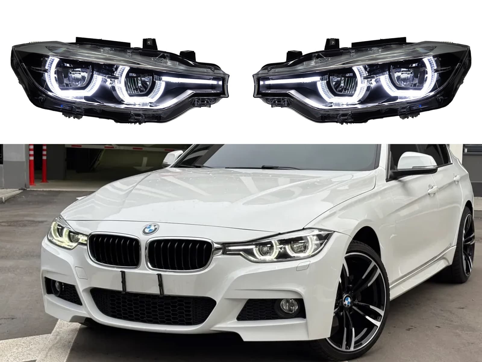 Фари FULL LED для BMW 3 series F30 F31 2012-2018 2шт, ГАЛОГЕН У ЛЕД
