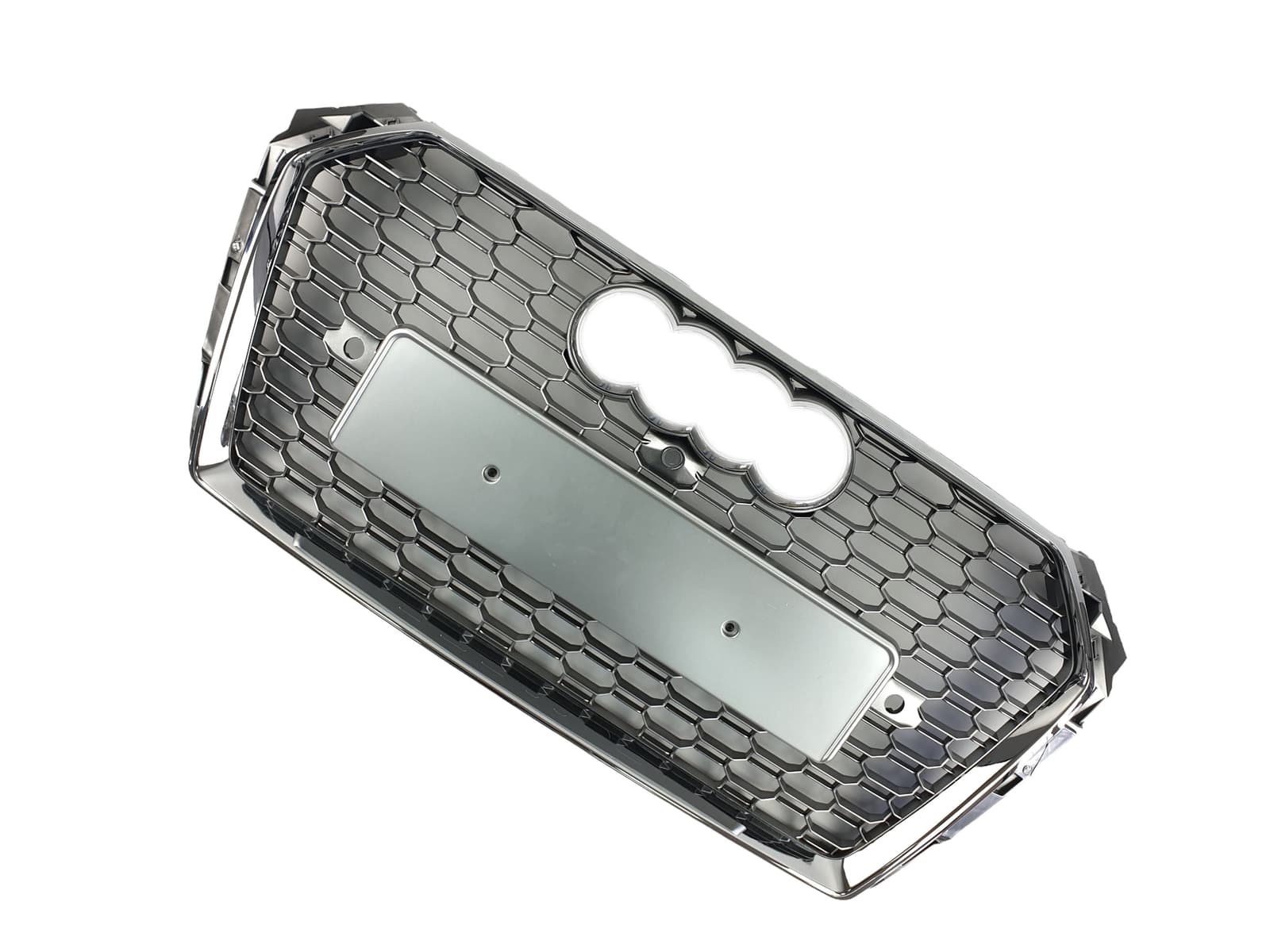 Решітка радіатора Silver Chrome (в стилі RS4) на Audi A4 B9 2015-2019 року 3