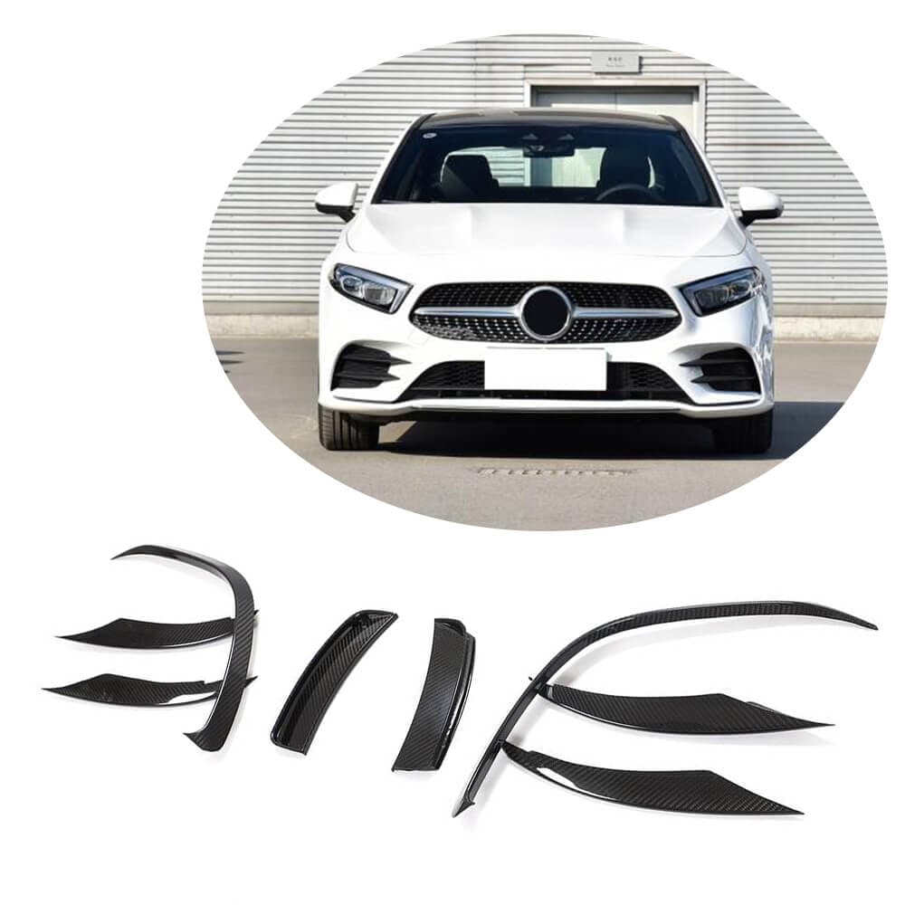 Накладки на передній бампер (для AMG-Line SD 2018-2021, Карбон)
