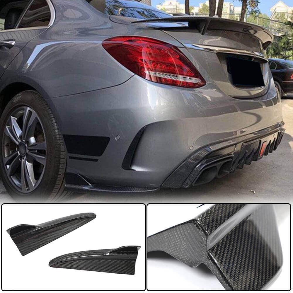 Накладки на задній бампер Flap (для SD C43/C63 AMG 2015-2019, Карбон)