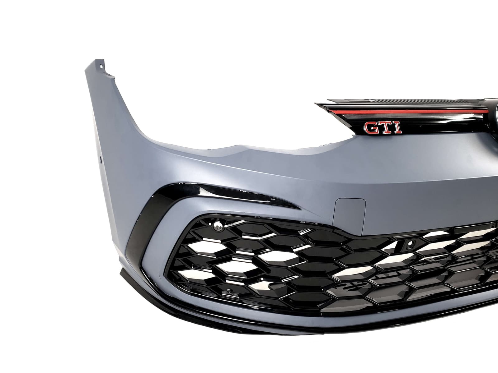 Передній бампер (стиль GTI) на Volkswagen Golf VIII 2020-2024 року 2
