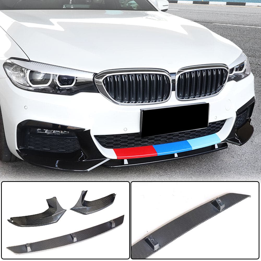 Накладка на передній бампер Lip V5 (для M-Sport 2017-2020, Карбон)