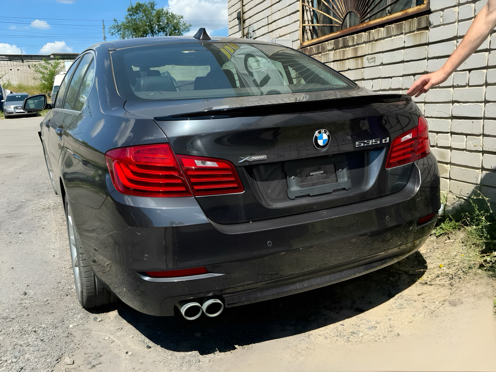 Спойлер ліп на багажник BMW series 5 F10 2010-2016 ABS пластик, чорний глянець
