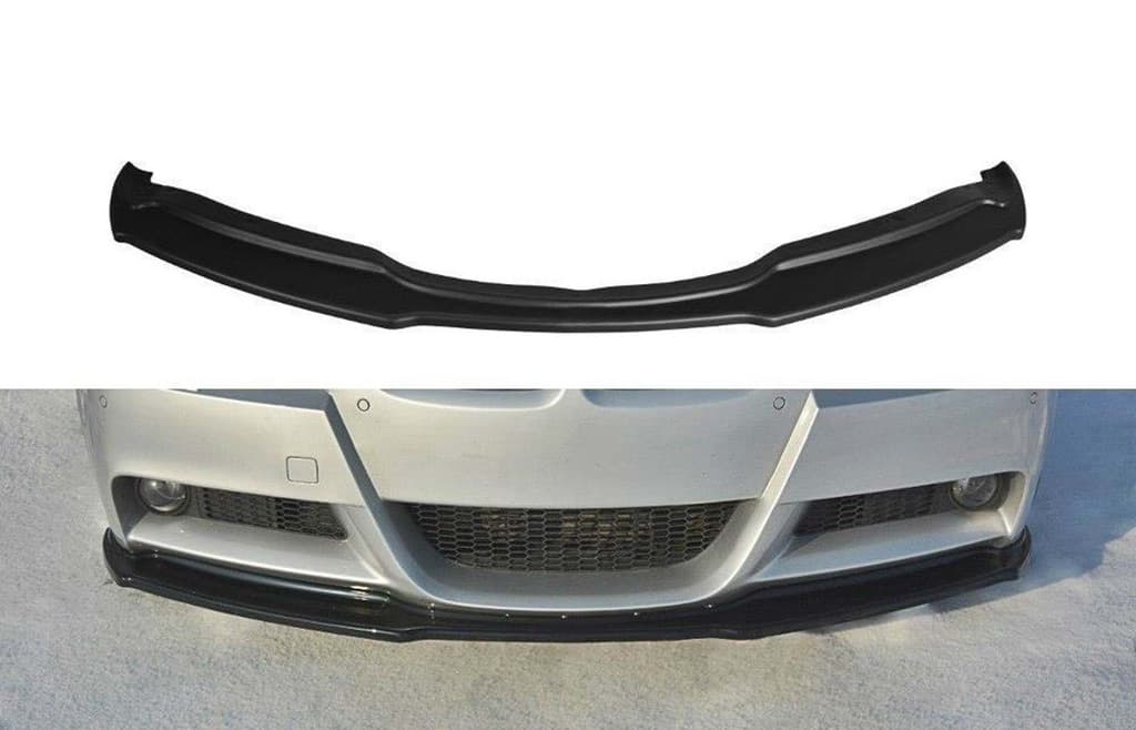Передня Lip накладка (для E90 M-Sport 2005-2008, чорний глянець) 2