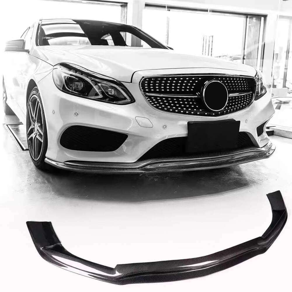 Накладка на передній бампер Lip V1 (для AMG-Line 2013-2016, Карбон)