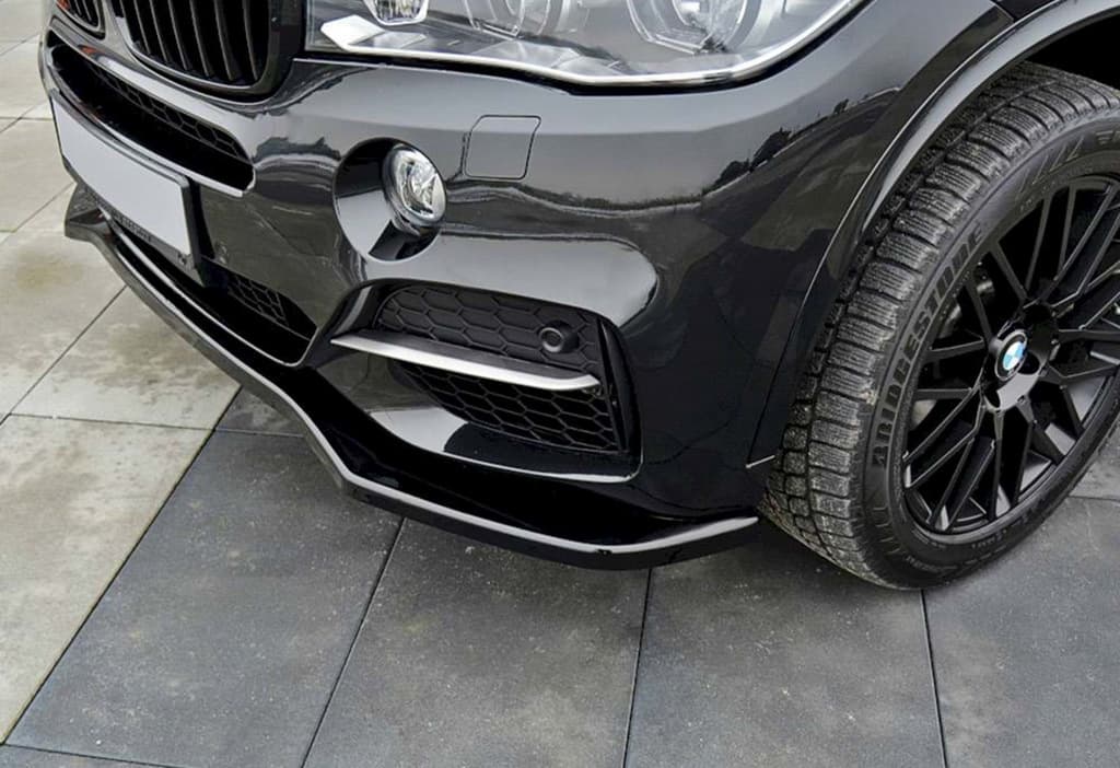 Передня Lip накладка V-1 (для M-Sport, чорний глянець)