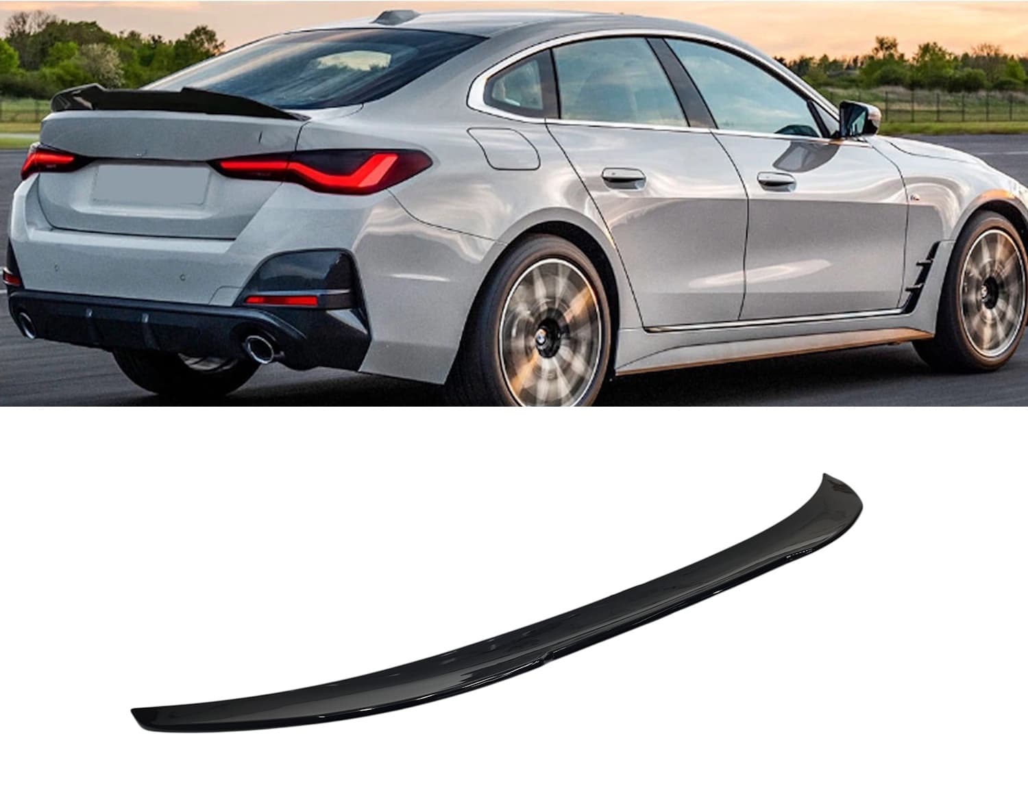 Спойлер Чорний глянець (PSM) на BMW 4 Series G26 2020-2024 року