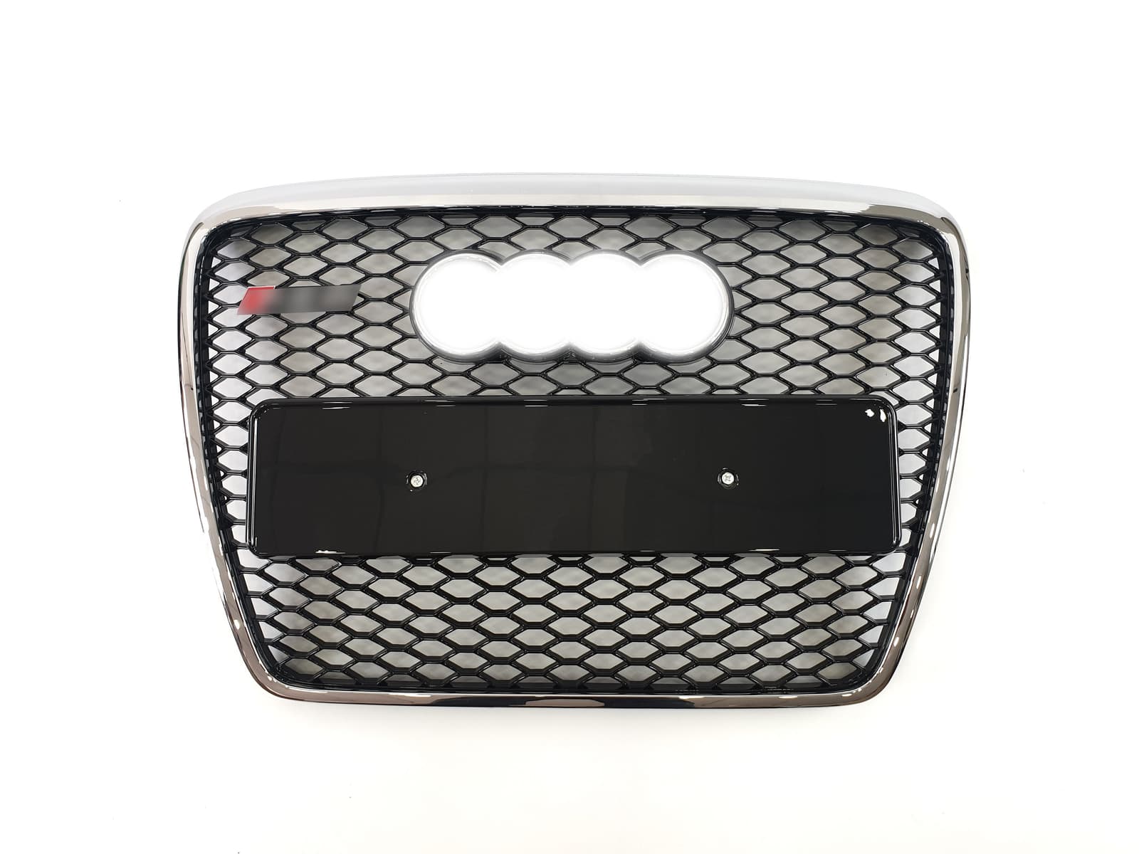 Решітка радіатора Chrome Black (в стилі RS6) без PDC на Audi A6 C6 2004-2011 року