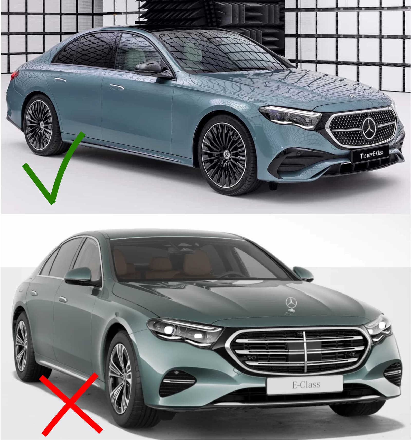 Решітка радіатора (GT Chrome Black) на Mercedes-Benz E-Class W214 2023-2026 року 4