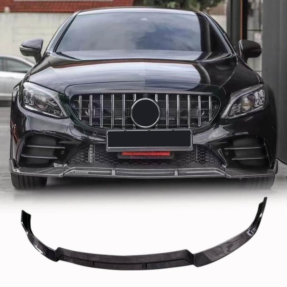 Накладка на передній бампер Lip (для SD AMG-Line 2019-2021, Карбон)