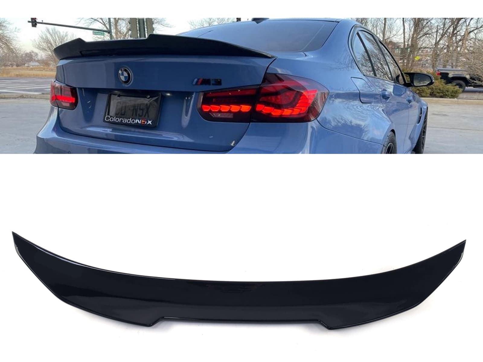 Спойлер Чорний глянець PSM на BMW 3 Series F30 / F31 2011-2018 року