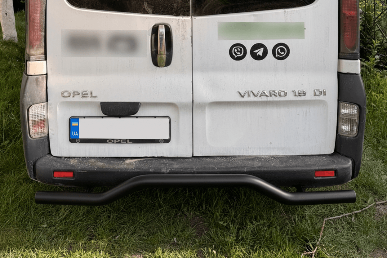 Задній захист AK006 Black (нерж)