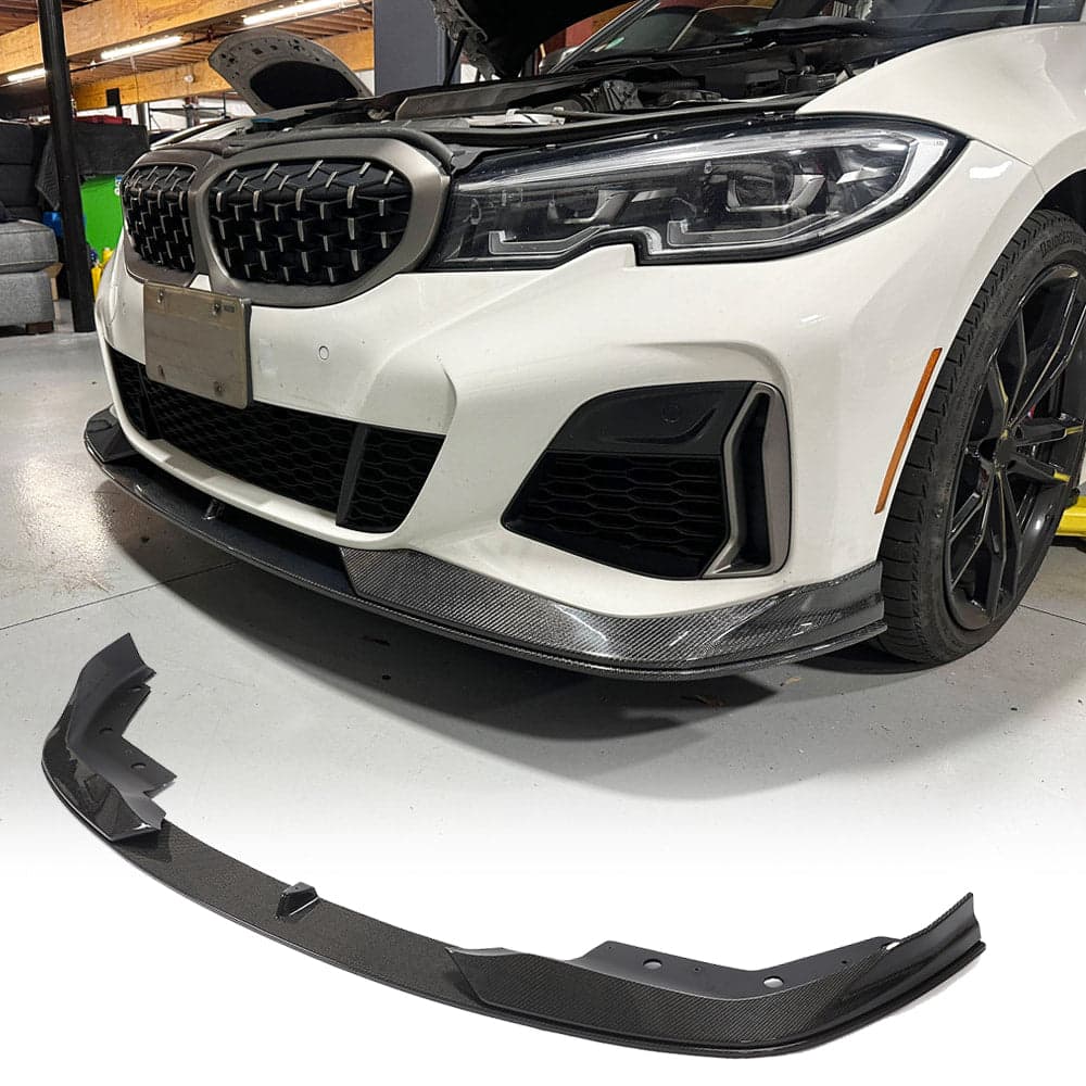 Накладка на передній бампер Lip AC-Style (для M-Sport 2018-2022, Карбон)