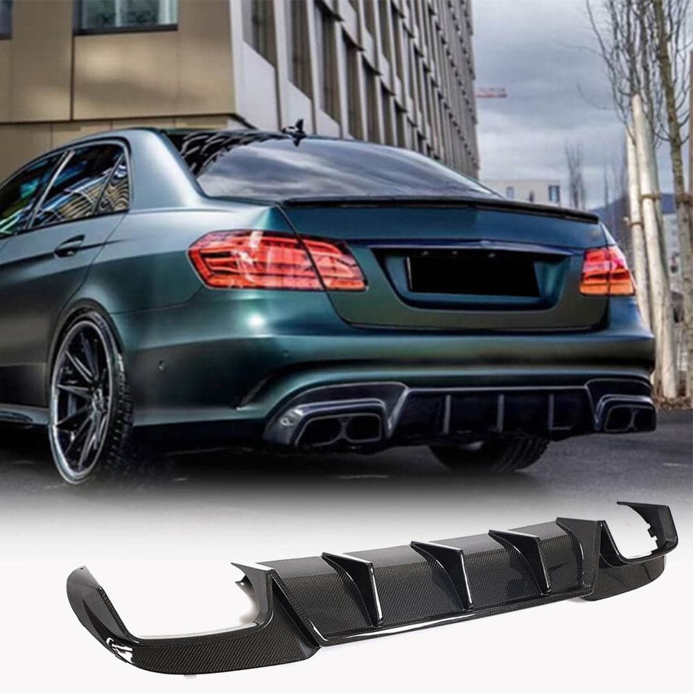 Дифузор заднього бампера V2 (для E63 AMG 2013-2016, Карбон)