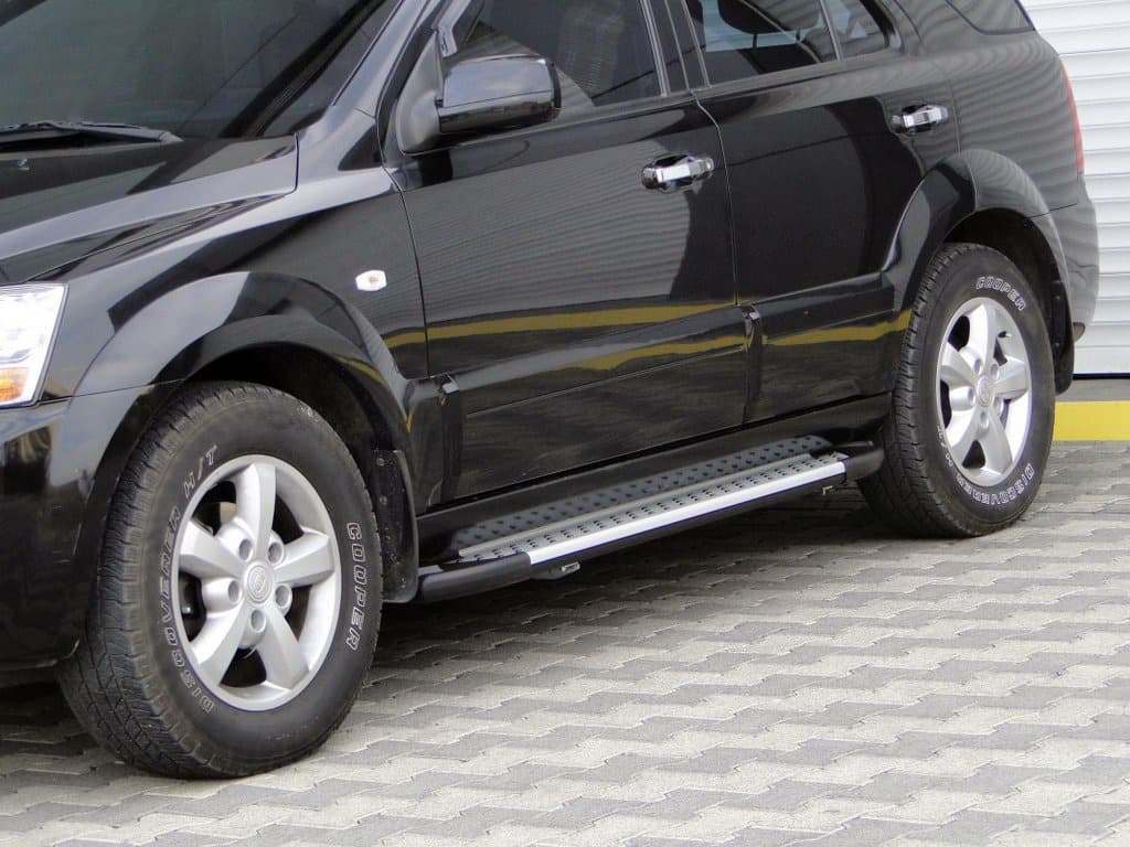 Бокові пороги Allmond Grey (2 шт., алюм.)