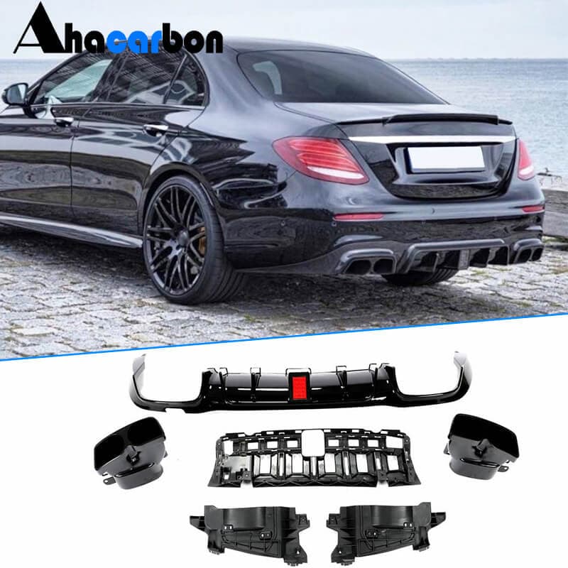 Дифузор заднього бампера з насадками V1 (для AMG/AMG-Line 2016-2019, Карбон)