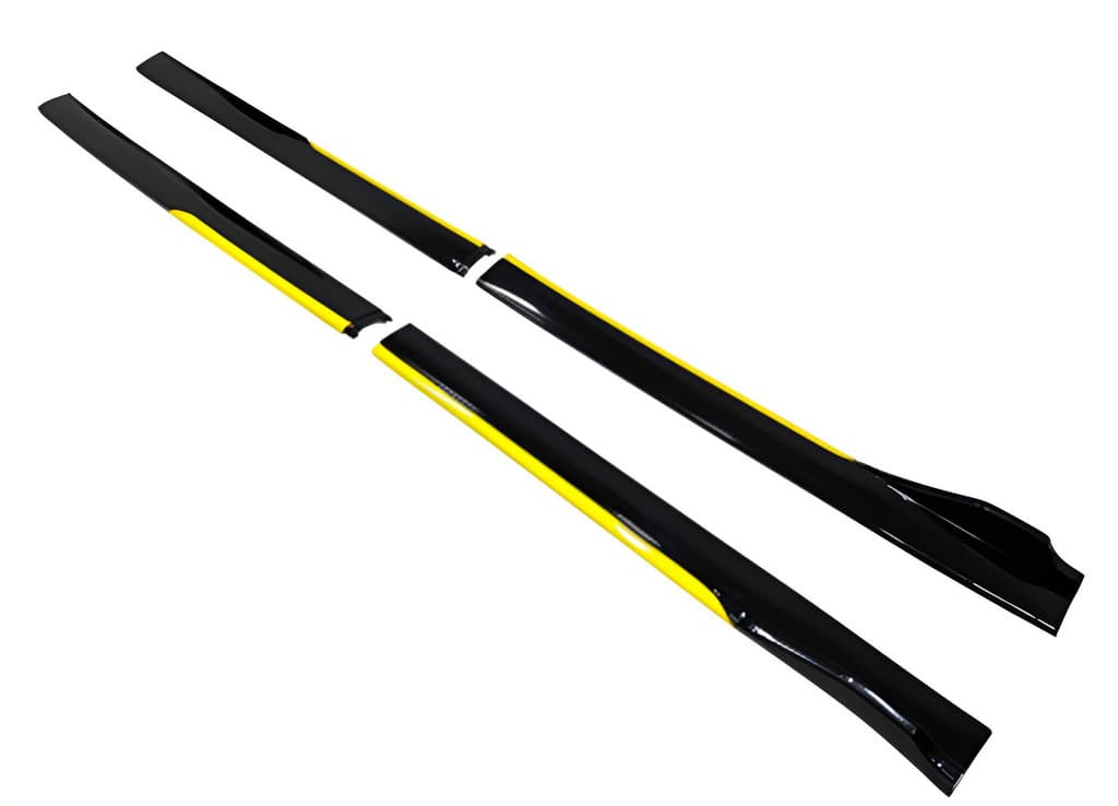 Універсальні накладки на бокові пороги Niken Yellow (ABS) (4шт)