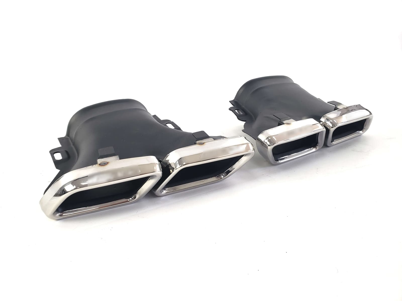 Дифузор (заднього бампера) Chrome Black / Chrome Pipe (стиль E63) AMG на Mercedes-Benz E-Class W213 2016-2020 року 3