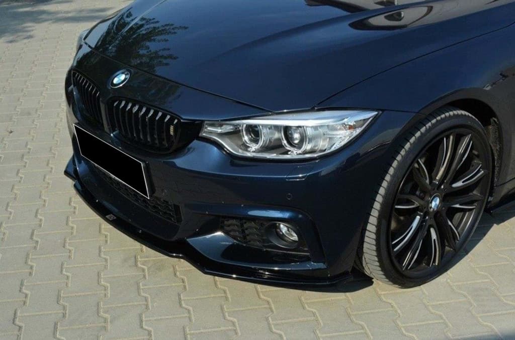 Передня Lip накладка V-2 (для M-Sport, чорний глянець)