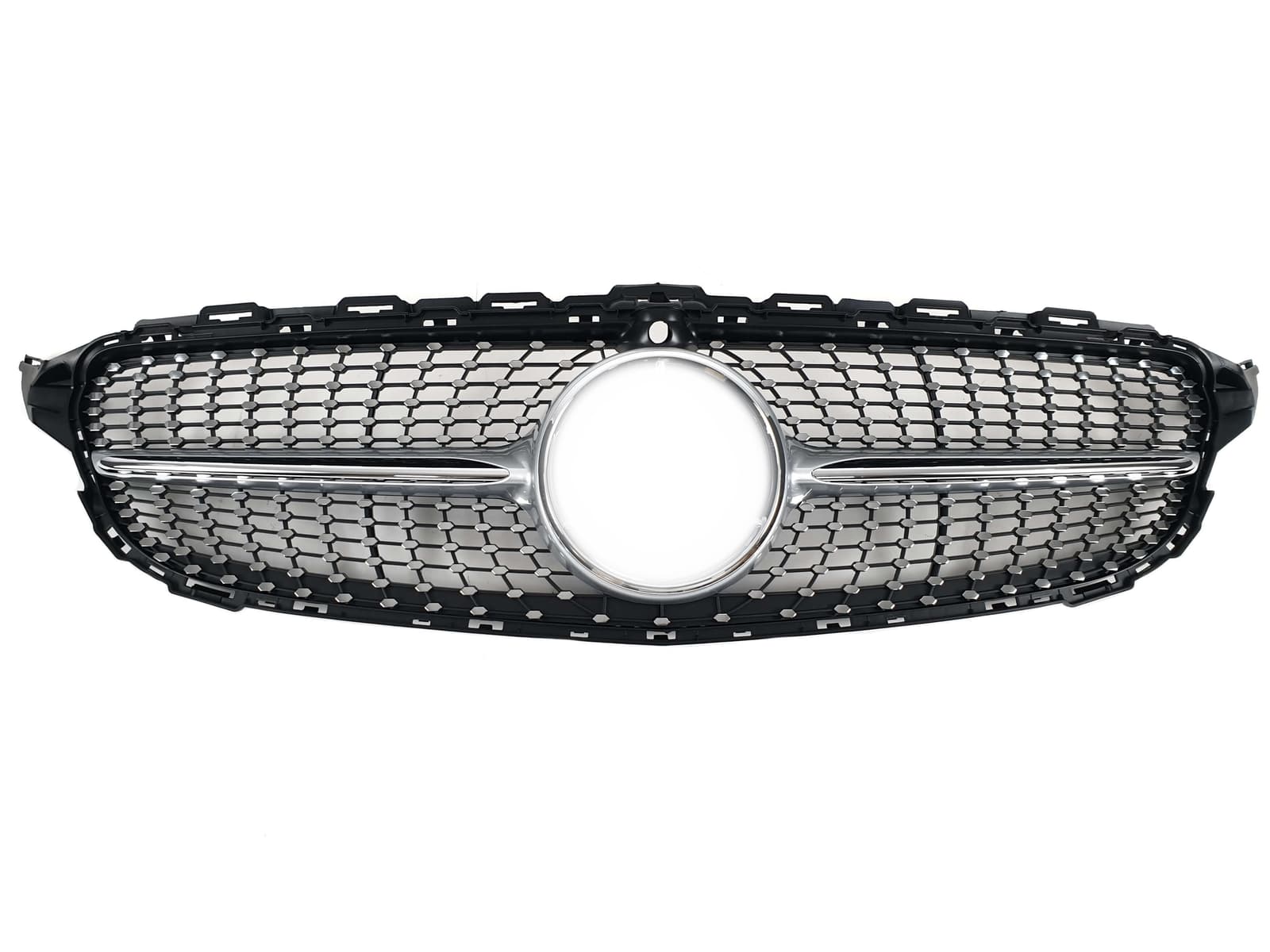 Решітка радіатора Diamond Silver (з місцем під камеру) на Mercedes-Benz C-Class W205 2014-2018 року